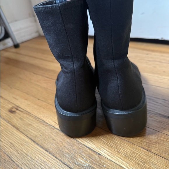 Stuart Weitzman Gore-Tex Square Toe Block Heel Ankle Boots | Size 7 - Picture 5 of 7